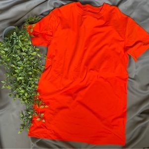 A New Day Straight Cut Tee Dress in Orange Size L / Oversize Look stretchy